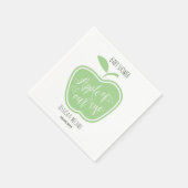 Serviette En Papier Simple Pomme verte et blanche de notre oeil (Coin)