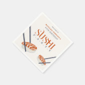 Serviette En Papier Simple Retro Sushi Party 50e anniversaire (Coin)