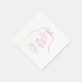 Serviette En Papier Simple Robe Rose Mariage (Coin)