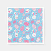 Serviette En Papier Simple rose et bleu Motif de Pâques | Serviette en (Devant)
