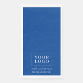 Serviette En Papier Simple Royal Blue Custom Business Logo promotionne (Devant)