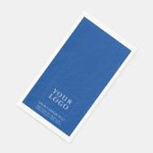 Serviette En Papier Simple Royal Blue Custom Business Logo promotionne (Coin)