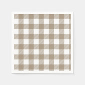 Serviette En Papier Simple Rustic Brown Plaid (Devant)
