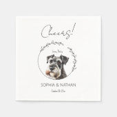 Serviette En Papier Simple Schnauzer Mariage Cocktail Napkins (Devant)
