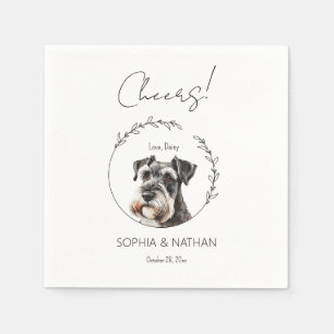 Serviette En Papier Simple Schnauzer Mariage Cocktail Napkins