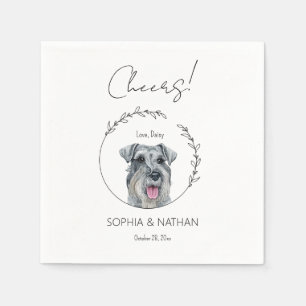 Serviette En Papier Simple Schnauzer Mariage Cocktail Napkins