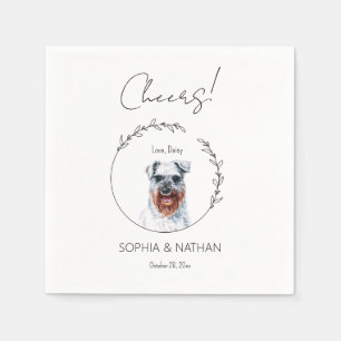 Serviette En Papier Simple Schnauzer Mariage Cocktail  Napkins