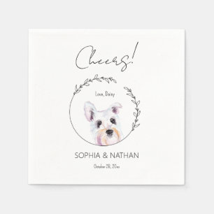 Serviette En Papier Simple Schnauzer Mariage Cocktail Napkins