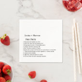 Serviette En Papier Simple script amusant faits mariage serviettes (En situation)