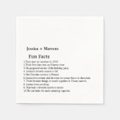 Serviette En Papier Simple script amusant faits mariage serviettes (Devant)