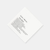 Serviette En Papier Simple script amusant faits mariage serviettes (Coin)