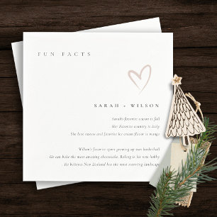 Serviette En Papier Simple Script Blush Heart Mariage Fun Facts