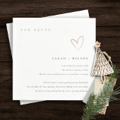 Serviette En Papier Simple Script Blush Heart Mariage Fun Facts