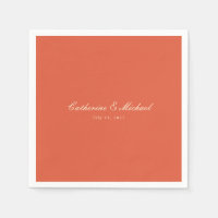 Simple Script Coucher de soleil Orange Mariage