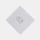 Serviette En Papier Simple Script Fun Fact Réception de mariage (Coin)