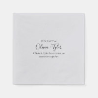 Simple Script Fun Fact Réception de mariage