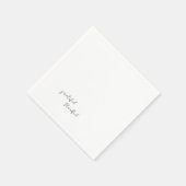 Serviette En Papier Simple Script Grateful Thankful Cocktail (Coin)