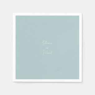 Serviette En Papier Simple Seafoam Custom Wedding Cocktail Serviettes