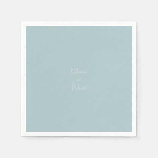 Serviette En Papier Simple Seafoam Custom Wedding Cocktail Serviettes (Devant)