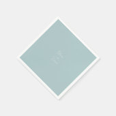 Serviette En Papier Simple Seafoam Custom Wedding Cocktail Serviettes (Coin)