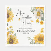 Serviette En Papier Simple She’s Found Her Honey Bee Bridal Shower (Devant)