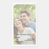 Serviette En Papier Simple texte superposé Photo Dîner de répétition (Devant)