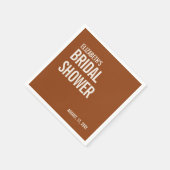 Serviette En Papier Simple Typographie en Terracotta pour Baby Shower  (Coin)