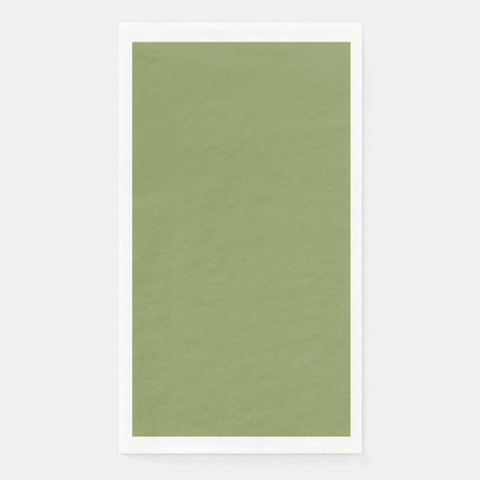 Serviette En Papier Simple Vert Moussu Sans Typographie (Devant)