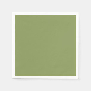 Serviette En Papier Simple Vert Moussu Sans Typographie