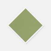 Serviette En Papier Simple Vert Moussu Sans Typographie (Coin)