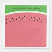 Serviette En Papier Simple Watermelon rose et vert Summer BBQ Party (Devant)