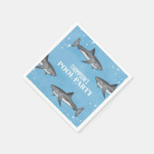 Serviette En Papier Simple Whimsical Pool Party Requins Blue Ocean (Coin)