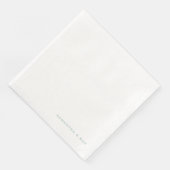 Serviette En Papier Simple White Seafoam CouNames Dîner (Coin)