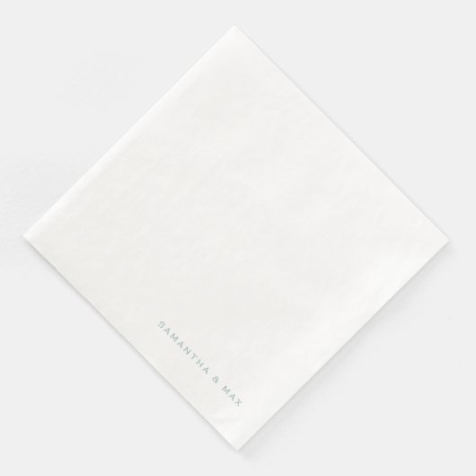 Serviette En Papier Simple White Seafoam CouNames Dîner (Coin)