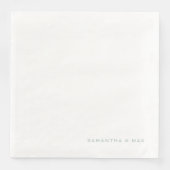 Serviette En Papier Simple White Seafoam CouNames Dîner (Devant)