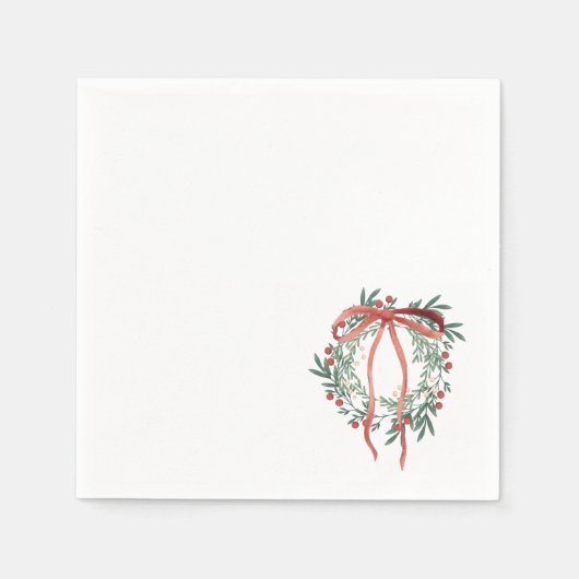 Serviette En Papier Simple Wreath Cocktail Napkins (Devant)