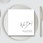 Serviette En Papier Simplement Belle : Lettre main "Nous faisons" Mari