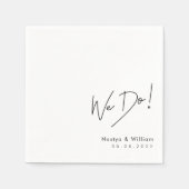 Serviette En Papier Simplement Belle : Lettre main "Nous faisons" Mari (Devant)