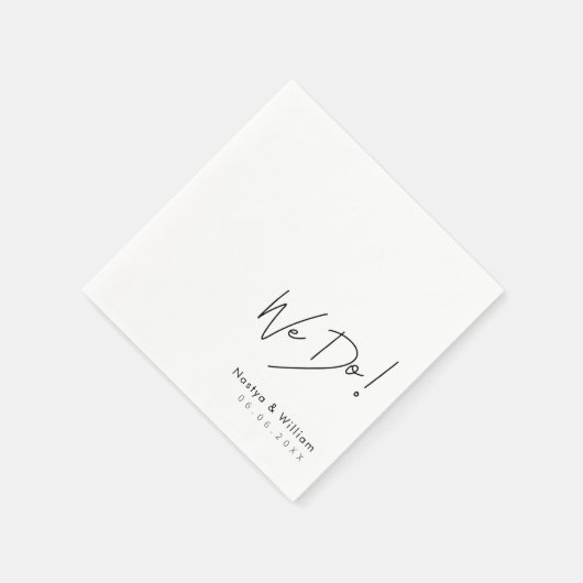 Serviette En Papier Simplement Belle : Lettre main "Nous faisons" Mari (Coin)