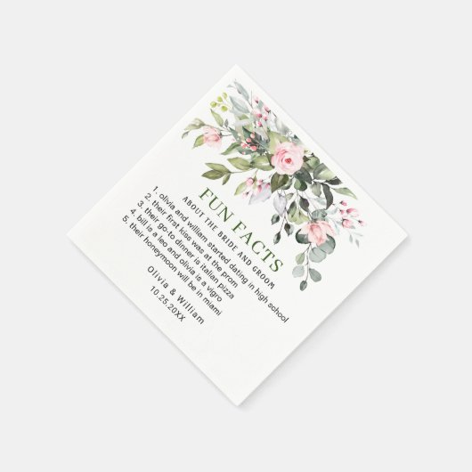 Serviette En Papier Simplement Elegant Eucalyptus Fun Facts Mariage (Coin)