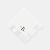 Serviette En Papier Simplement Élégant Monogramme Eggplant Cocktail Co (Coin)