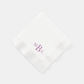 Serviette En Papier Simplement Élégant Monogramme Vin Cocktail Coin (Coin)