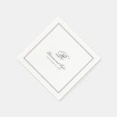 Serviette En Papier Simplement Élégantes Serviettes de Mariage à Monog (Coin)