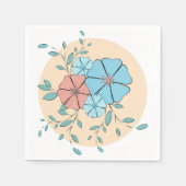 Serviette En Papier Simplement floral (Devant)