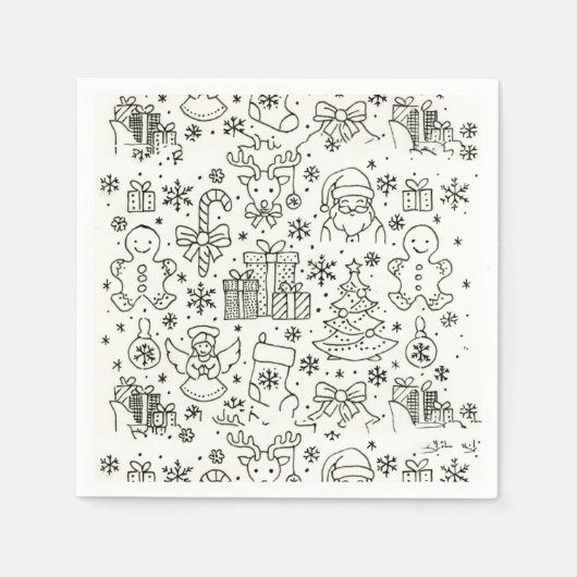 Serviette En Papier Simplement Noël (Devant)