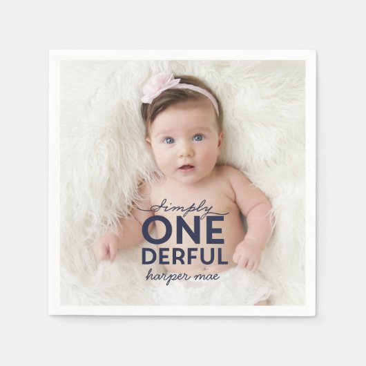 SERVIETTE EN PAPIER SIMPLEMENT ONEDERFUL PAPIER MERVEILLEUX NAPKINS (Devant)