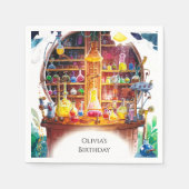 Serviette En Papier Simples enfants Magicien scientifique Anniversaire (Devant)