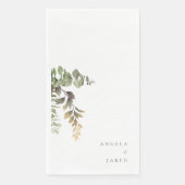 Serviette En Papier Simplicité & Chute Foliage Mariage Nom de couple (Devant)