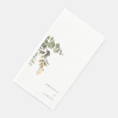 Serviette En Papier Simplicité & Chute Foliage Mariage Nom de couple (Coin)