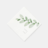 Serviette En Papier Simplicité & Foliage Mariage Cocktail personnalisé (Coin)